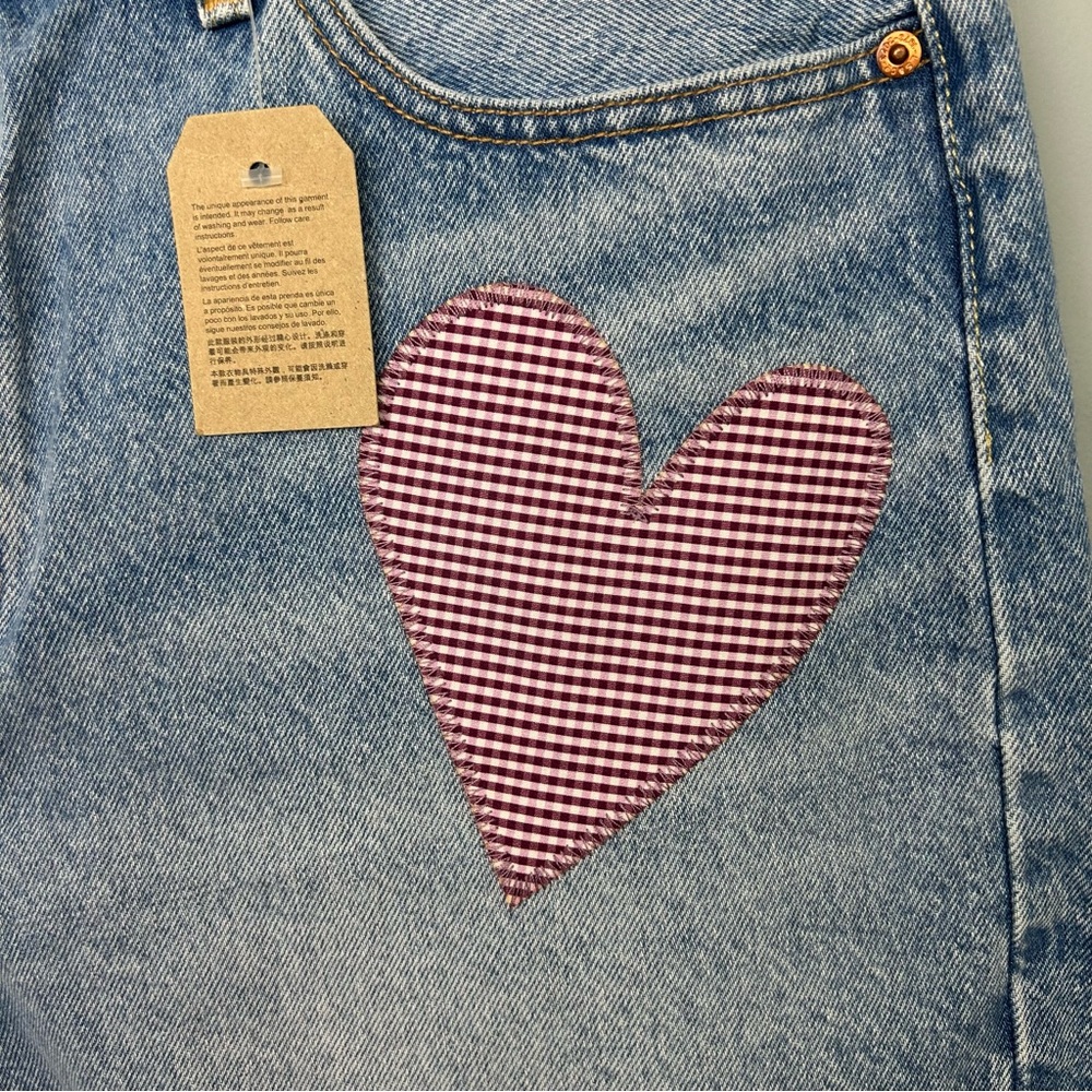 Levi’s 501 150 anniv high rise women’s denim  patch heart size 16W button fly - Picture 6 of 16
